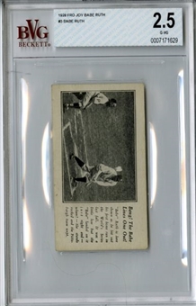 1928 Fro Joy #3 Babe Ruth BVG Good-VG 2.5